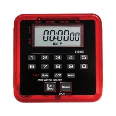 SPER SCIENTIFIC Stopwatch Timer, Red 810026